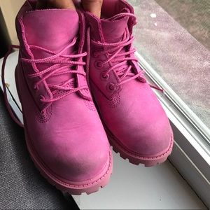 All pink timberland